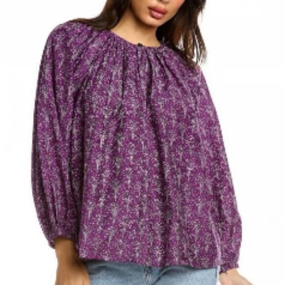 Roller Rabbit Moselle Anette Top size Small Purple - Picture 1 of 9